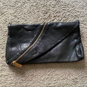 Kooba black leather clutch
